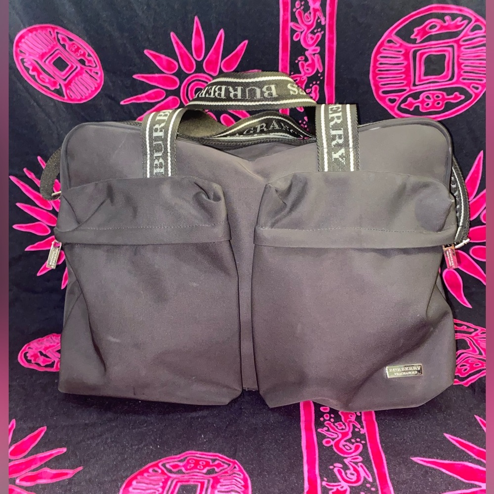 Burberry Fragrance Overnight Bag Messenger Duffle Designer Streetwear Bag Brown